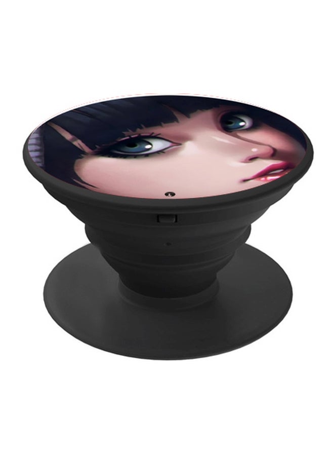 BP Girl Printed Pop Socket Phone Holder Beige/Black/Red - Image 1
