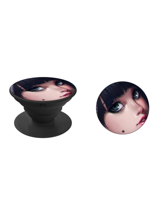 BP Girl Printed Pop Socket Phone Holder Beige/Black/Red - Image 2