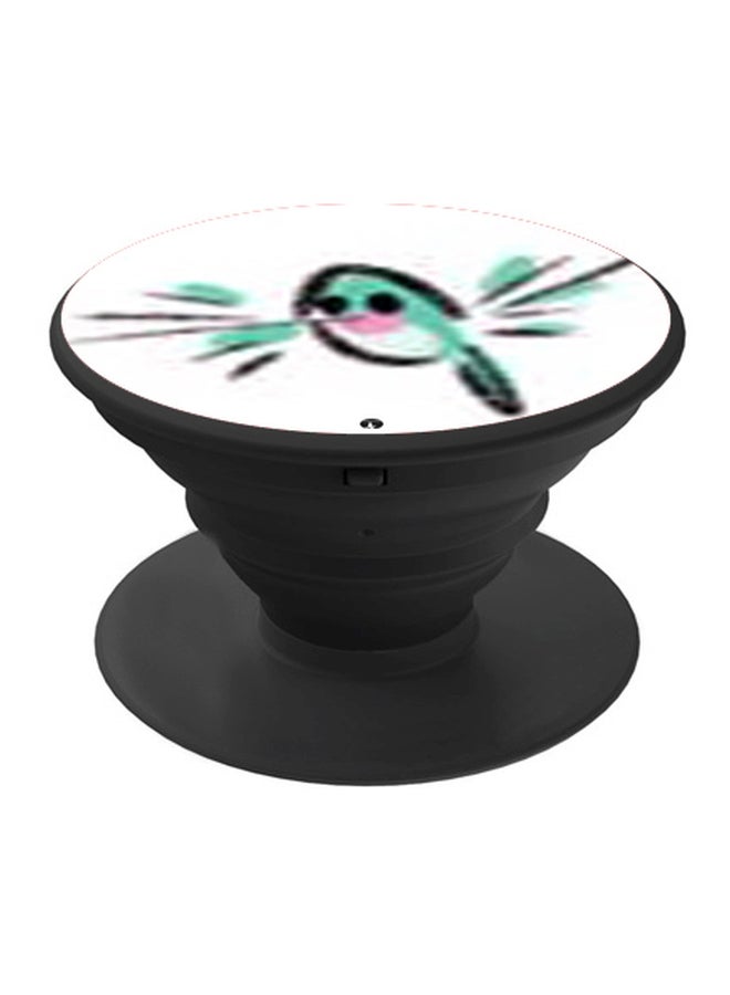 BP Cartoon Printed Pop Socket Phone Holder White/Green/Black - Image 1