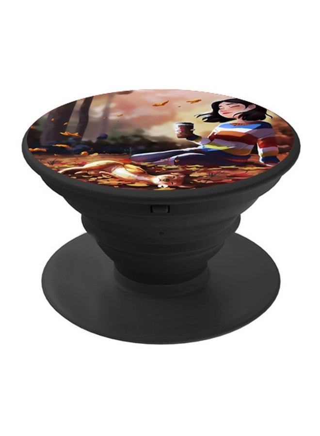 BP Girl Printed Pop Socket Phone Holder Blue/Pink/Black - Image 1