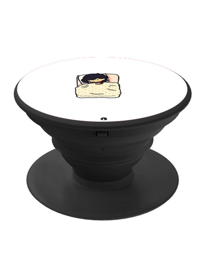 BP Cartoon Printed Pop Socket Phone Holder White/Beige/Red - Image 1