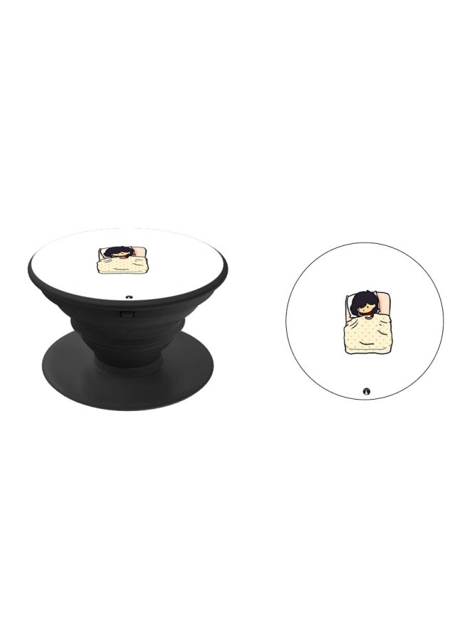 BP Cartoon Printed Pop Socket Phone Holder White/Beige/Red - Image 2