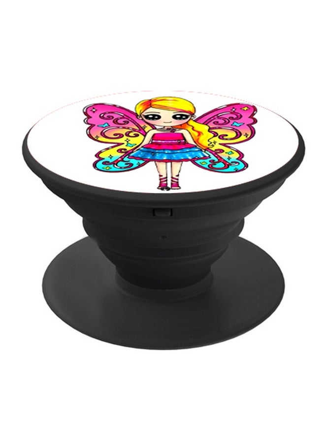 BP Cartoon Printed Pop Socket Phone Holder Yellow/Blue/Pink - Image 1
