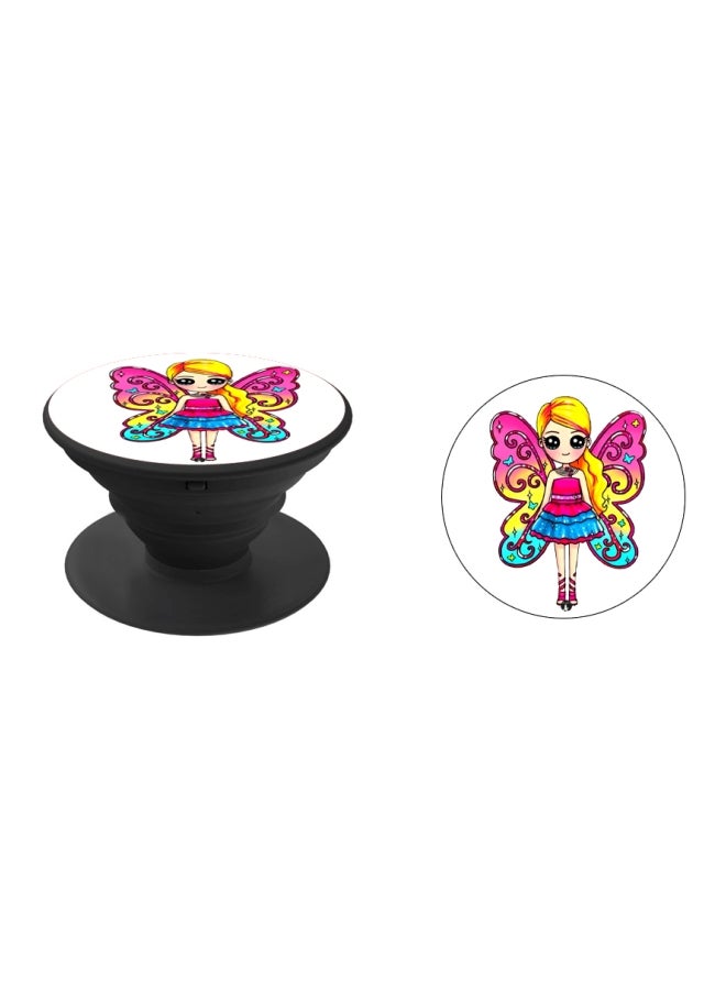 BP Cartoon Printed Pop Socket Phone Holder Yellow/Blue/Pink - Image 2