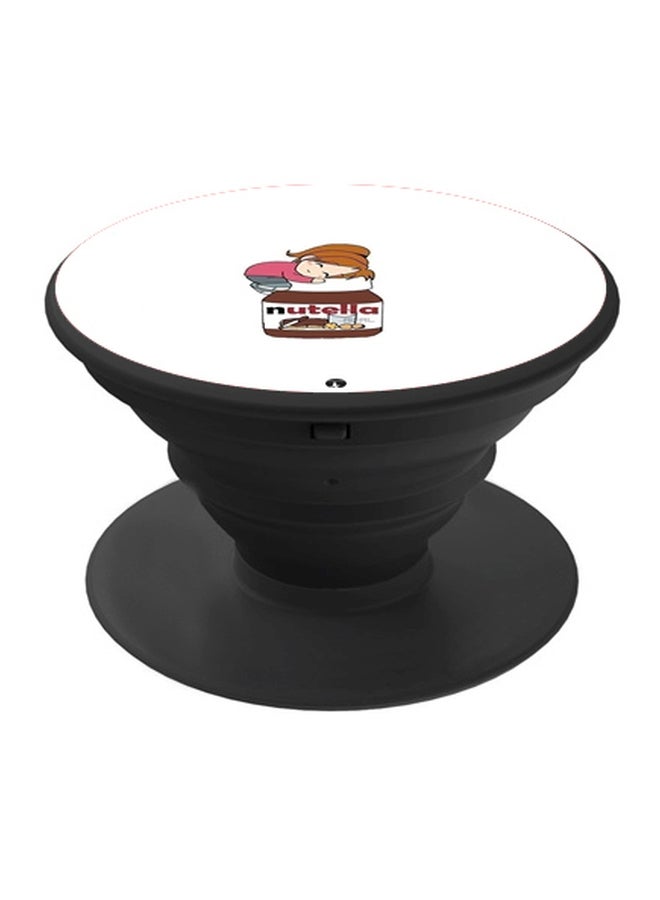 BP Nutrela Printed Pop Socket Phone Holder Pink/Brown/White - Image 1