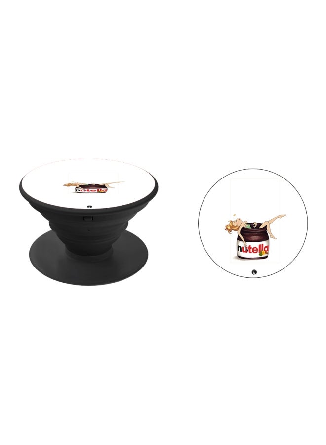 BP Girl Printed Pop Socket Phone Holder Brown/Yellow/White - Image 2
