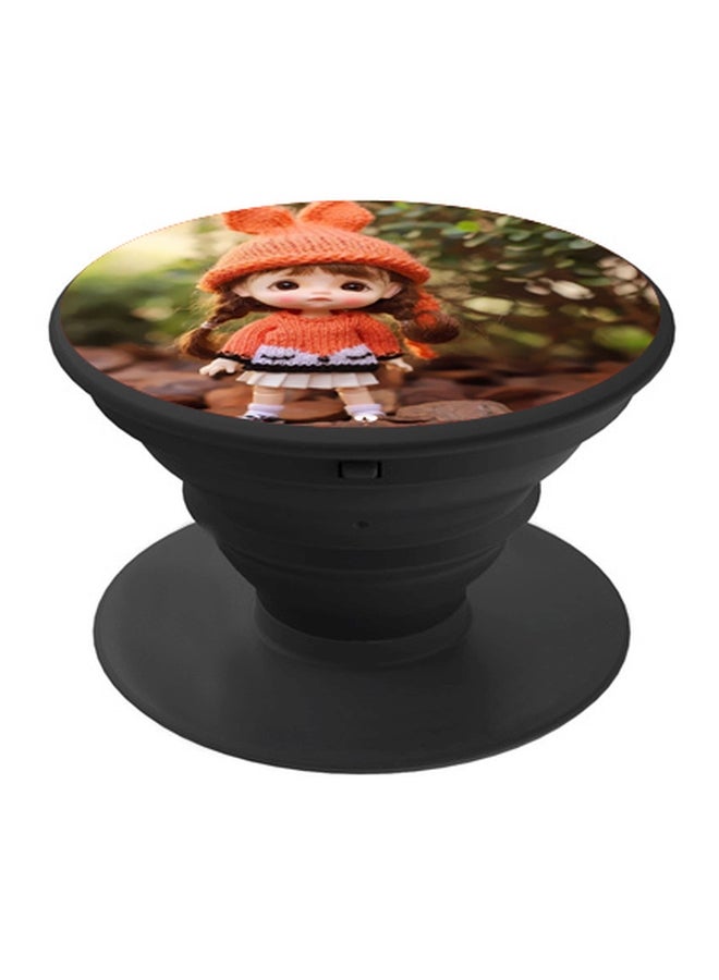 بي بي حامل هاتف بوب سوكيت مزين بطبعة بني/ أخضر/ برتقالي - Image 1