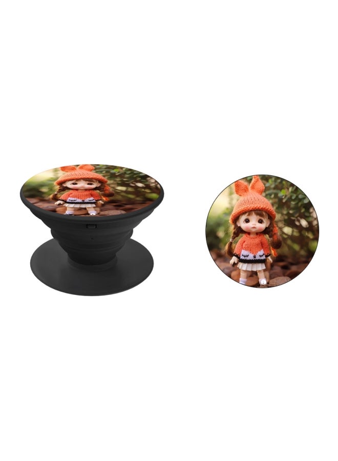 بي بي حامل هاتف بوب سوكيت مزين بطبعة بني/ أخضر/ برتقالي - Image 2