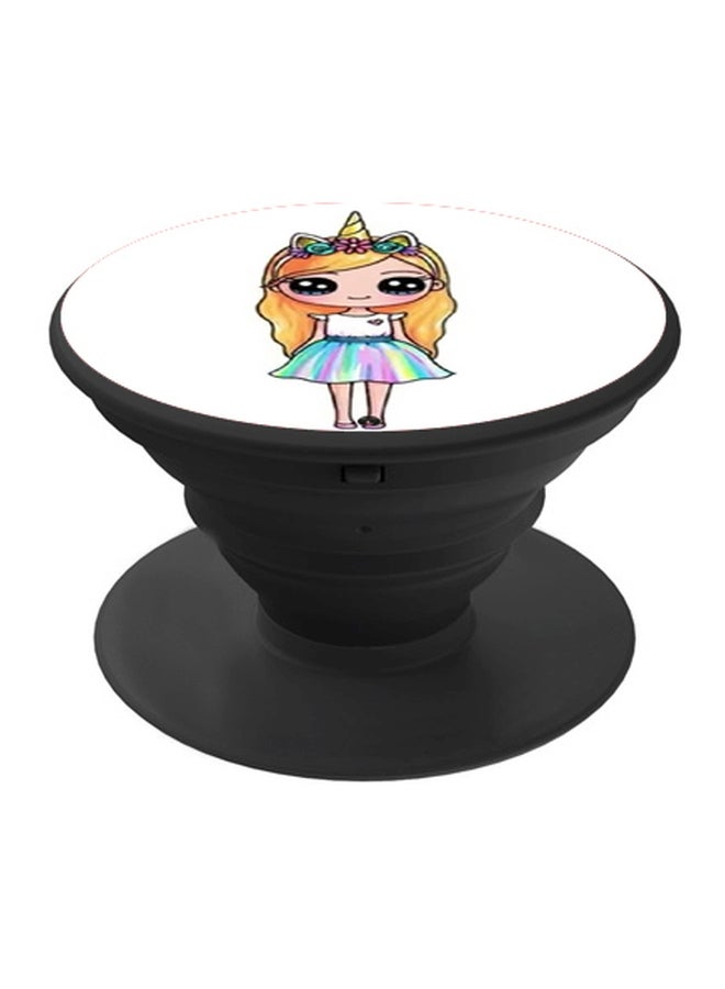 BP Printed Popsocket Phone Holder White/Yellow/Pink - Image 1