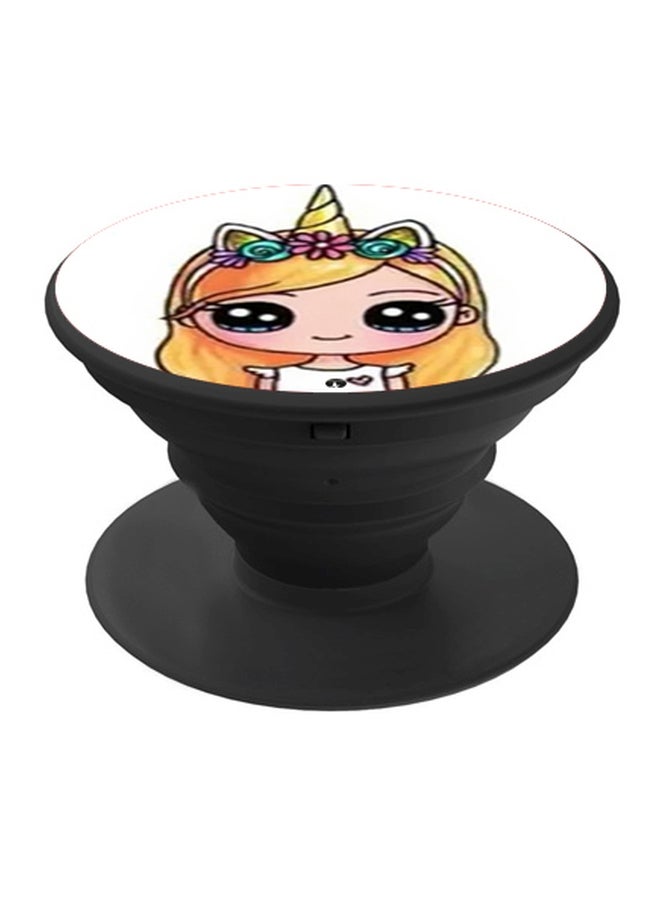 BP Printed Popsocket Phone Holder White/Yellow/Pink - Image 1