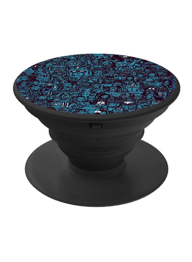 BP Robots Printed Pop Socket Phone Holder Blue/Black/White - Image 1