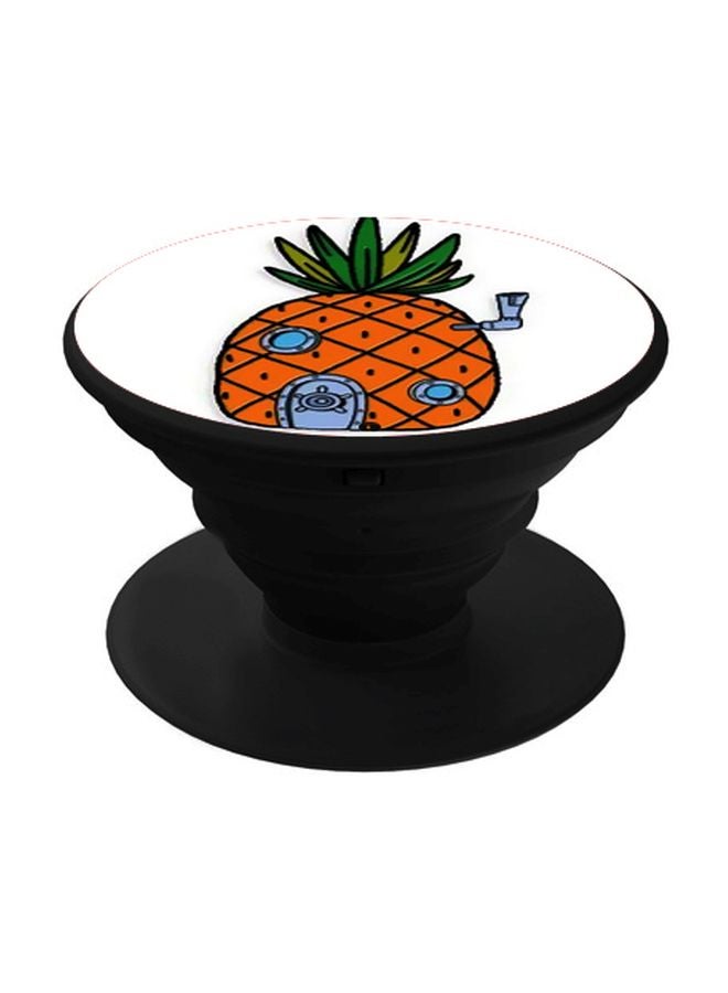 BP Pineapple House Printed Pop Socket Phone Holder Orange/Green/White - Image 1