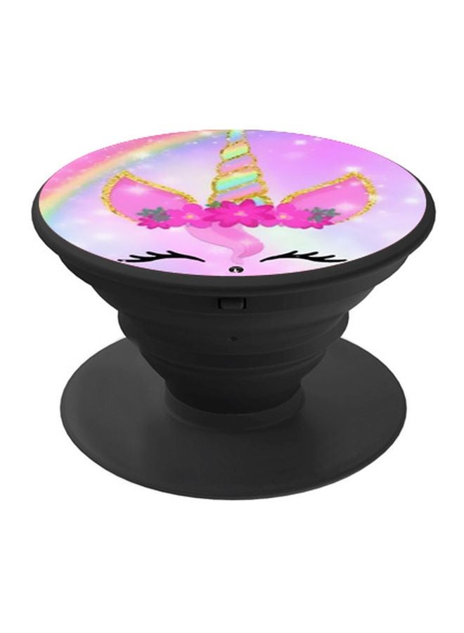 BP Bird Printed Pop Socket Phone Holder Pink/Black/Green - Image 1