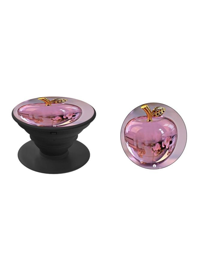 BP Apple Printed Pop Socket Phone Holder Pink/Gold  - Image 2