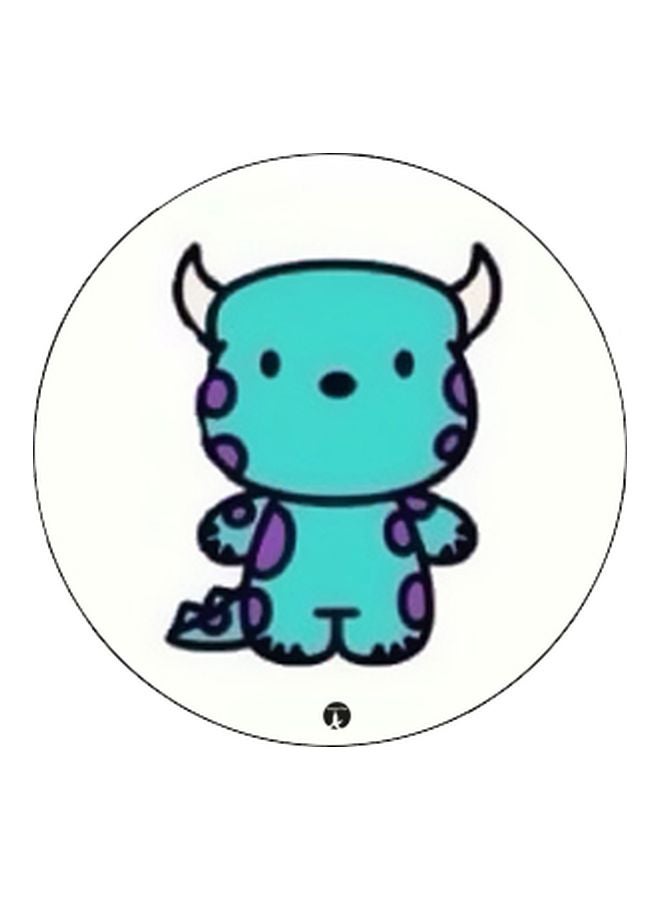 بي بي حامل هاتف بوب سوكيت بطبعة رسم كرتوني لتنين أبيض/أزرق/بنفسجي - Image 2