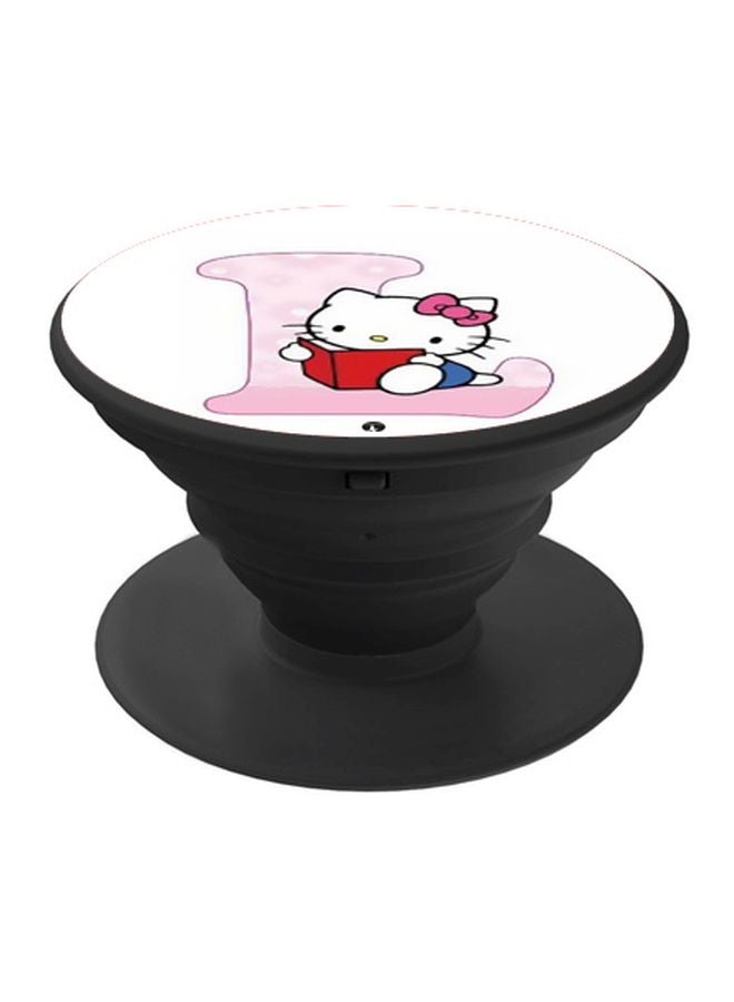 BP Kitty Printed Pop Socket Phone Holder White/Pink/Red - Image 1