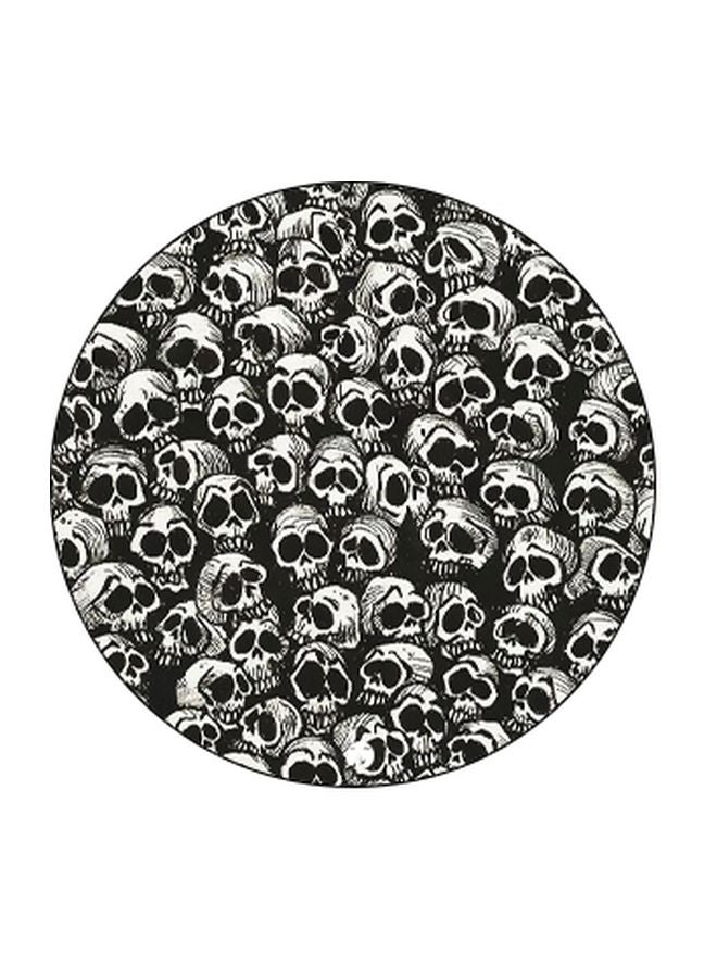 بي بي حامل هاتف بوب سوكيت بطبعة جماجم أسود/ أبيض - Image 2