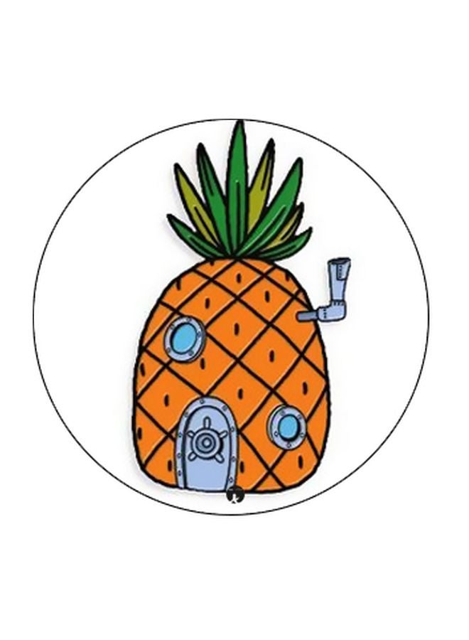 BP Pineapple House Printed Pop Socket Phone Holder Orange/Green/White - Image 2