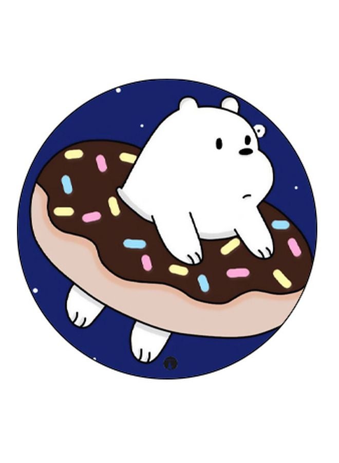 BP Donut Bear Printed Pop Socket Phone Holder Blue/Brown/Black - Image 2