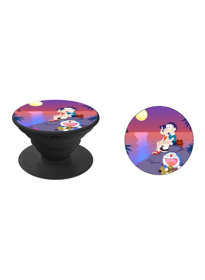 BP Doraemon Printed Pop Socket Phone Holder Pink/Blue/Black - Image 2