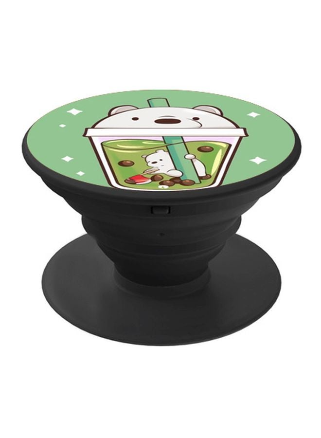 BP We Bare Bears Printed Pop Socket Phone Holder Green/White/Black - Image 1