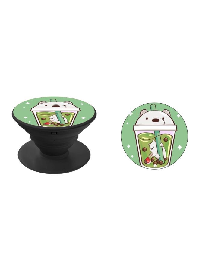 BP We Bare Bears Printed Pop Socket Phone Holder Green/White/Black - Image 2
