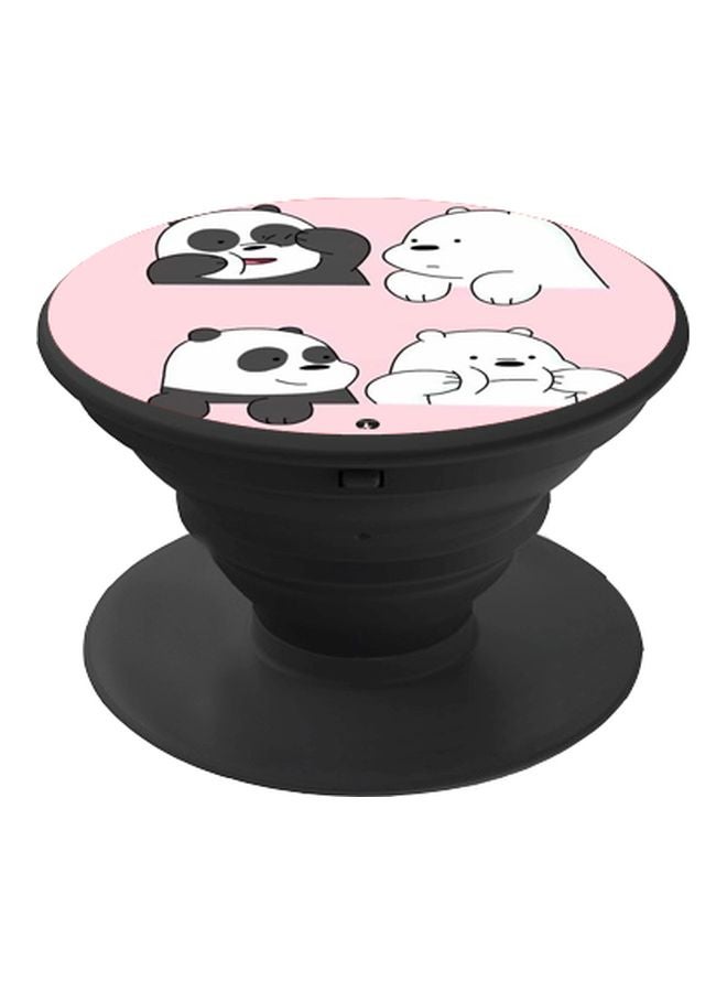 BP We Bare Bears Printed Pop Socket Phone Holder Pink/White/Black - Image 1