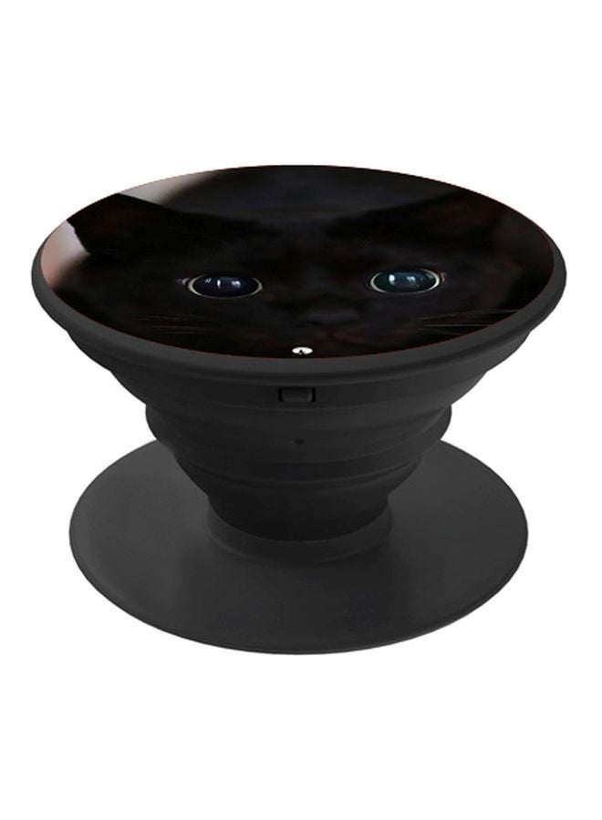 BP Cat Printed Pop Socket Phone Holder Black/Blue - Image 1