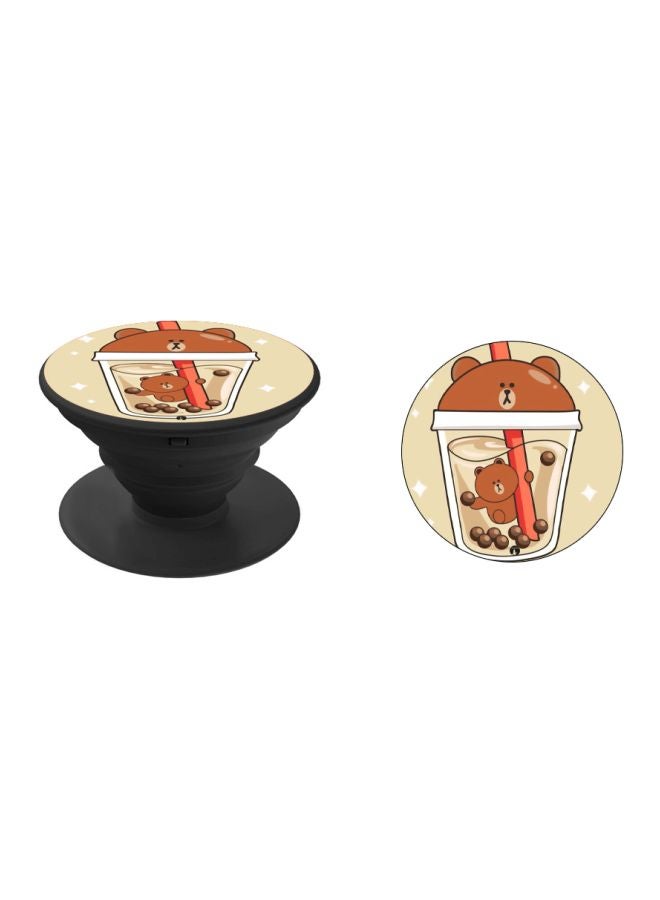 BP We Bare Bears Printed Pop Socket Phone Holder Beige/Brown/Black - Image 2