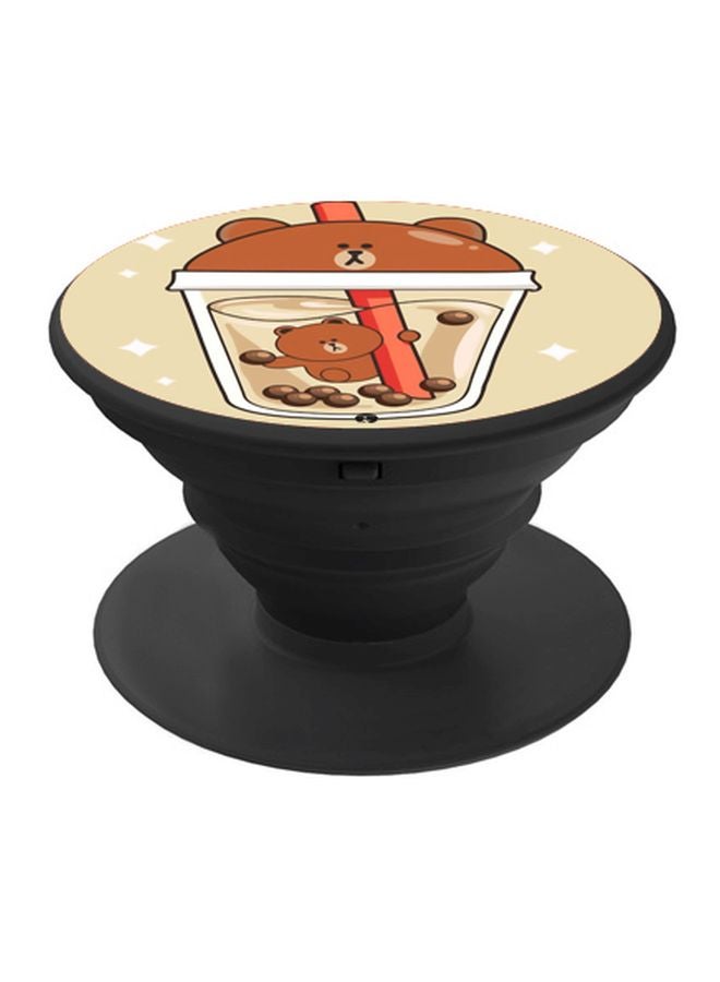 BP We Bare Bears Printed Pop Socket Phone Holder Beige/Brown/Black - Image 1
