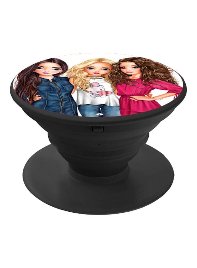 BP Girl Printed Pop Socket Phone Holder Blue/Pink/Black - Image 1