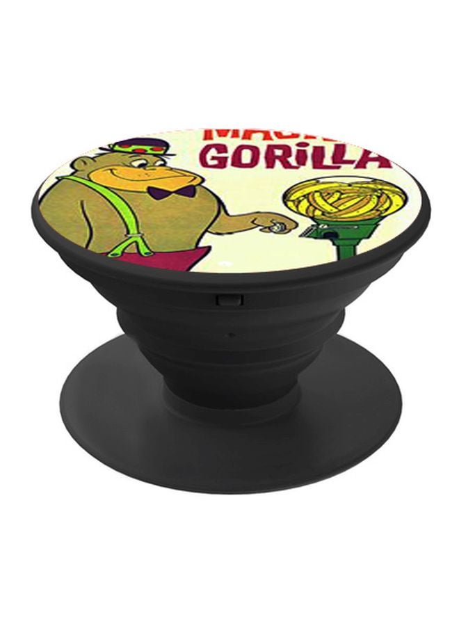 BP Gorilla Cartoon Printed Pop Socket Phone Holder Black/Green/Beige - Image 1