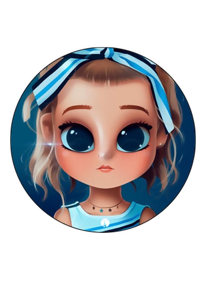 بي بي حامل هاتف على شكل مقبض أصابع منبثق بطبعة رسومات كرتونية أسود/ أزرق/ بني - Image 2
