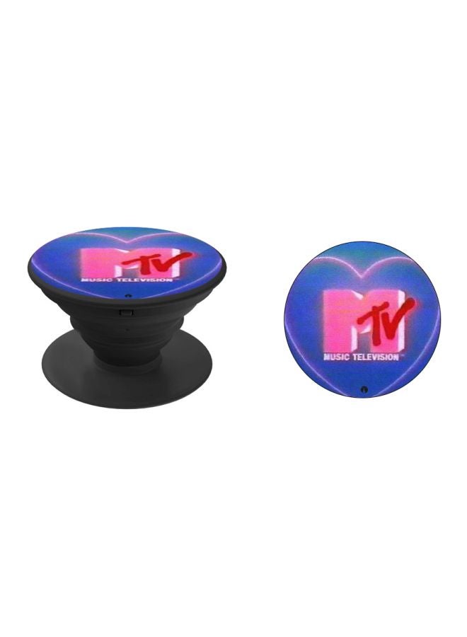 BP MTV Printed Pop Socket Phone Holder Black/Blue/Pink - Image 2