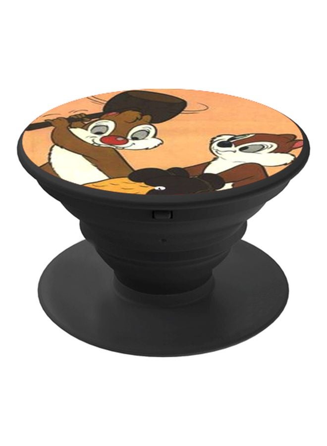 BP Squirrel Printed Pop Socket Phone Holder Brown/White/Black - Image 1