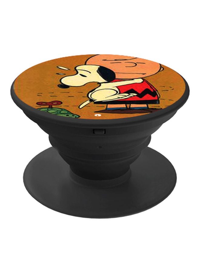 BP Peanuts Dell Archive Printed Pop Socket Phone Holder Brown/Red/Black - Image 1