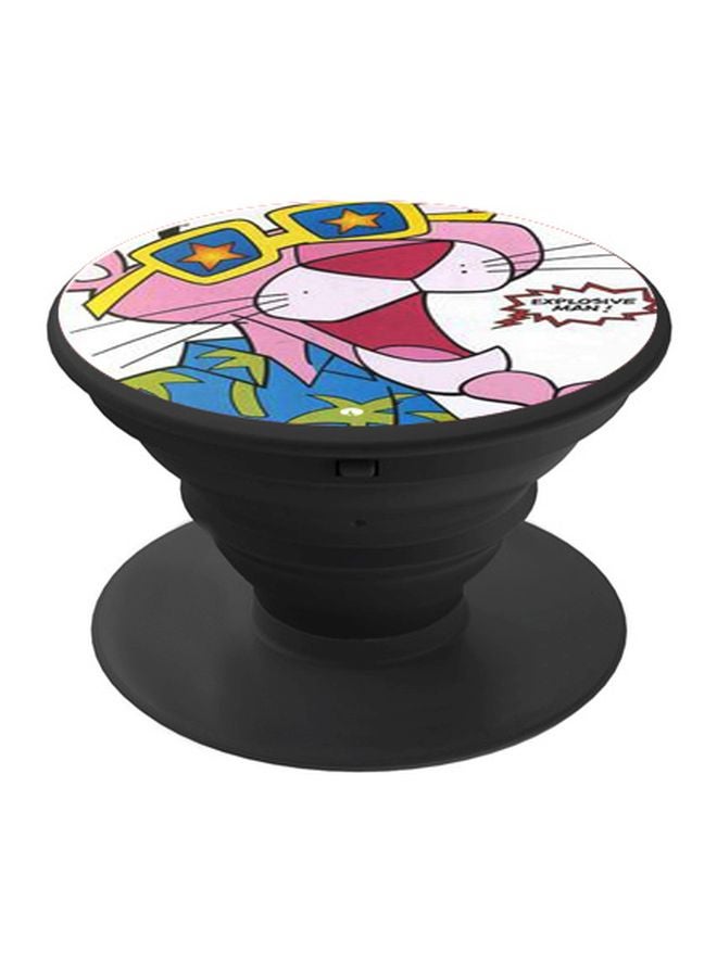 BP Pink Panther Printed Pop Socket Phone Holder White/Pink/Black - Image 1