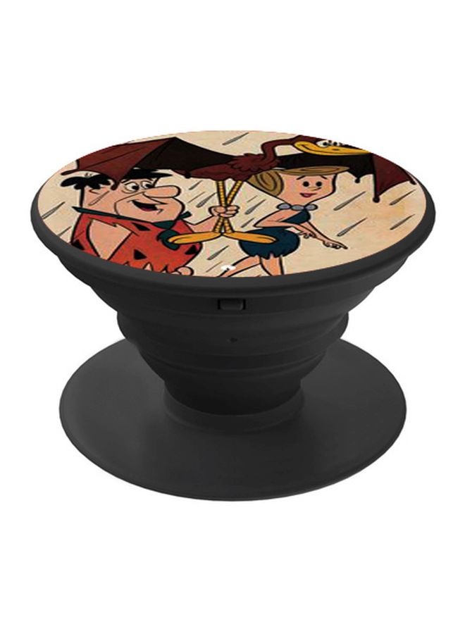 بي بي حامل هاتف بوب سوكيت بطبعة من فيلم "The Flintstones" بني/بيج/أسود - Image 1