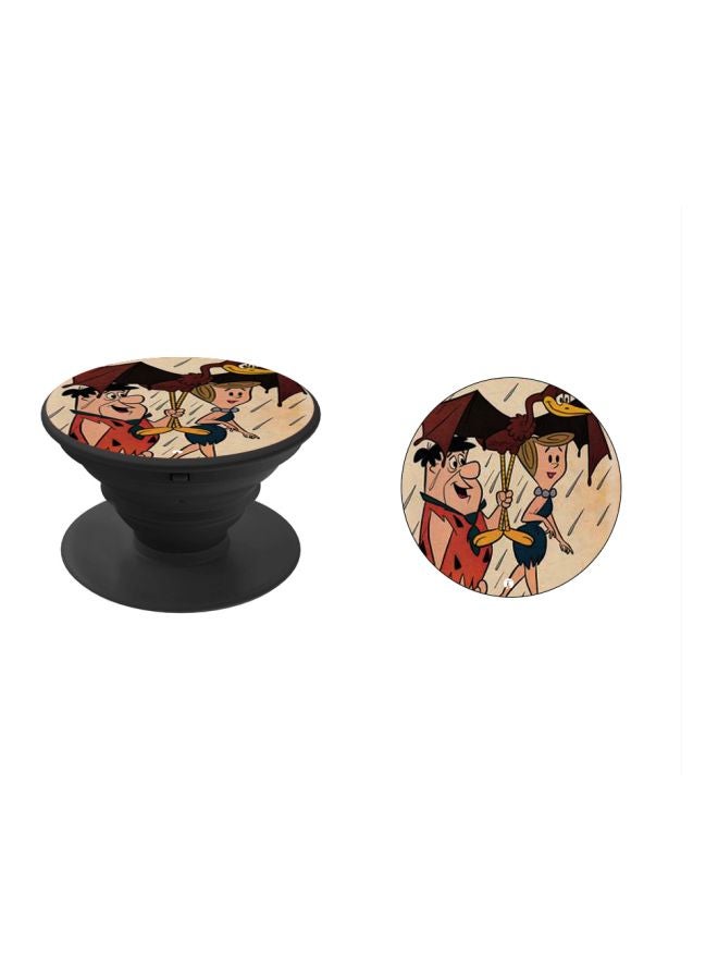 بي بي حامل هاتف بوب سوكيت بطبعة من فيلم "The Flintstones" بني/بيج/أسود - Image 2