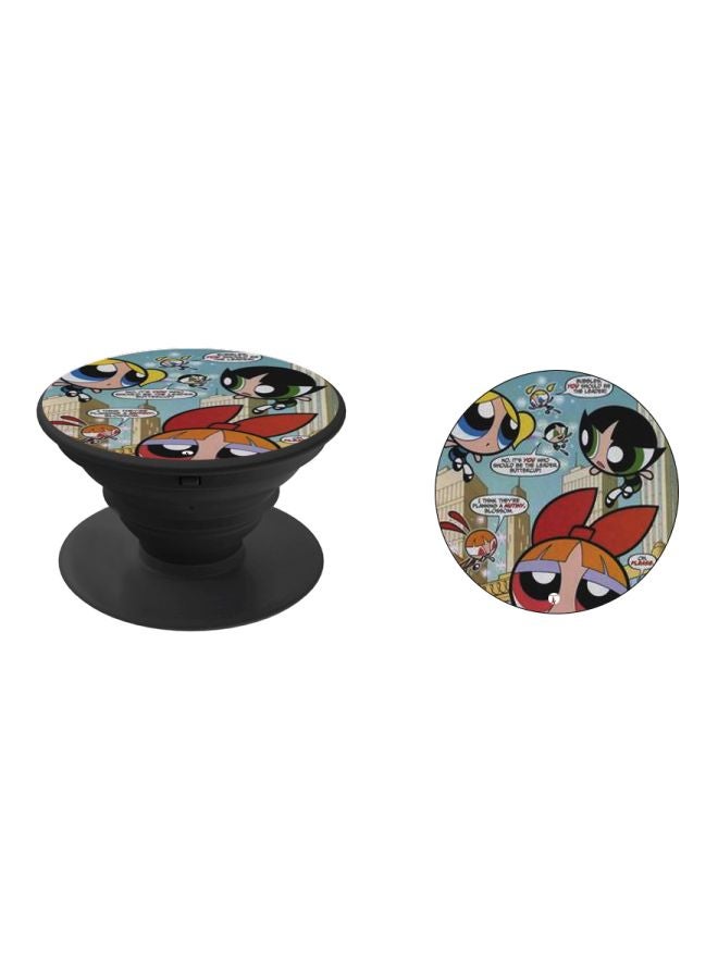 بي بي حامل هاتف على شكل مقبض أصابع منبثق بطبعة رسومات كرتونية أزرق/أحمر/أسود - Image 2