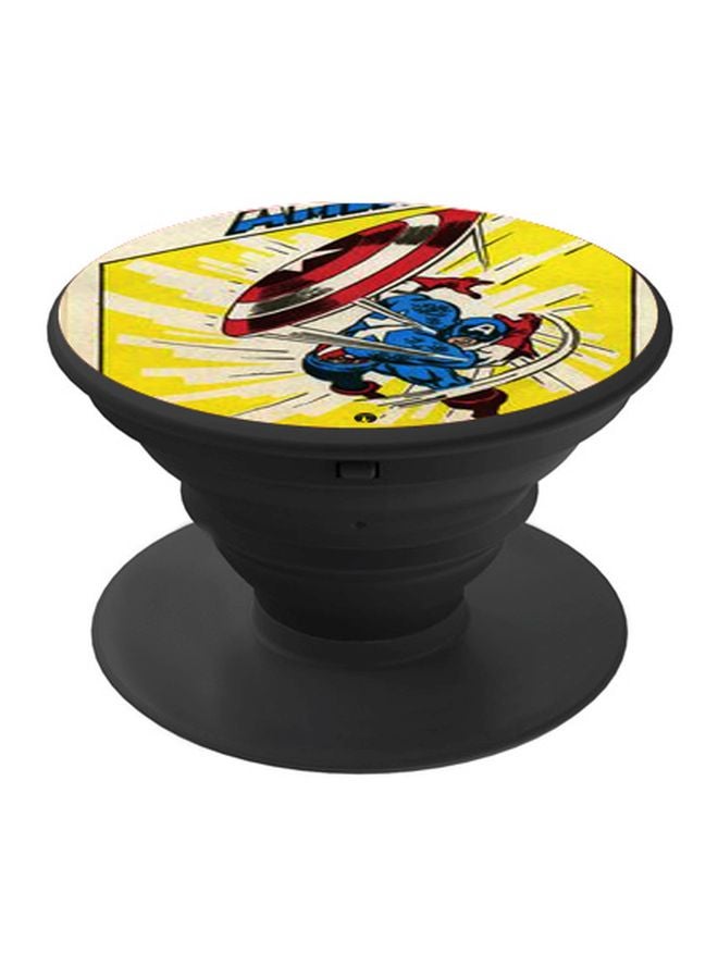 بي بي حامل هاتف على شكل مقبض أصابع منبثق بطبعة رسومات كرتونية أخضر/أصفر/أزرق/أحمر - Image 1