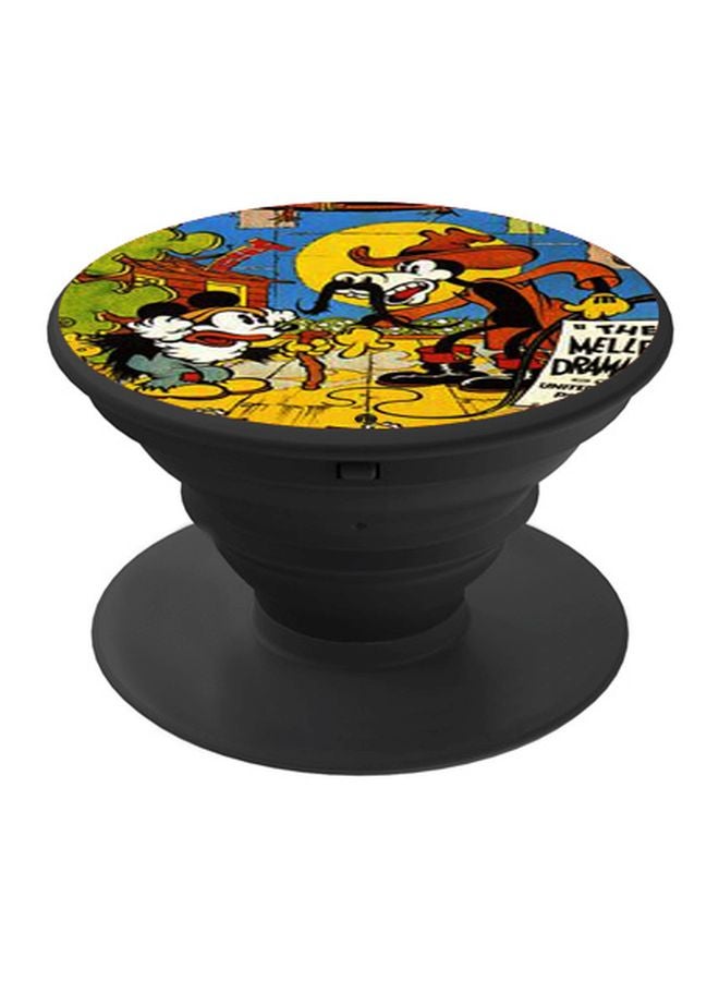 BP Cartoon Character Printed Pop Socket Phone Holder Yellow/Brown/Black - Image 1