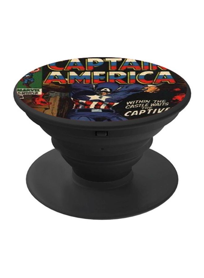 BP Captain America Printed Pop Socket Phone Holder Blue/Red/Black - Image 1