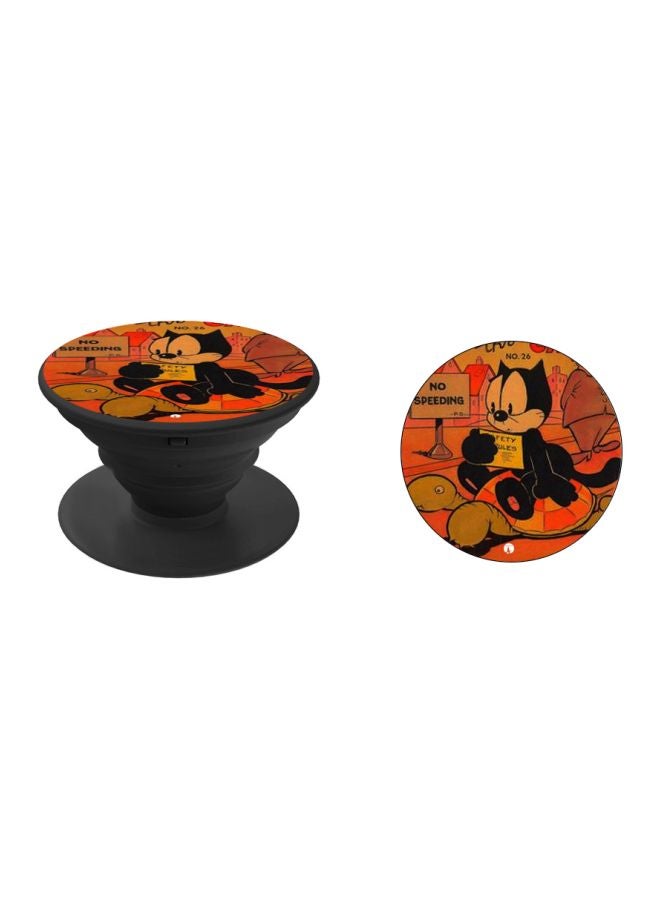 BP Cartoon Printed Pop Socket Phone Holder Red/Brown/Black - Image 2