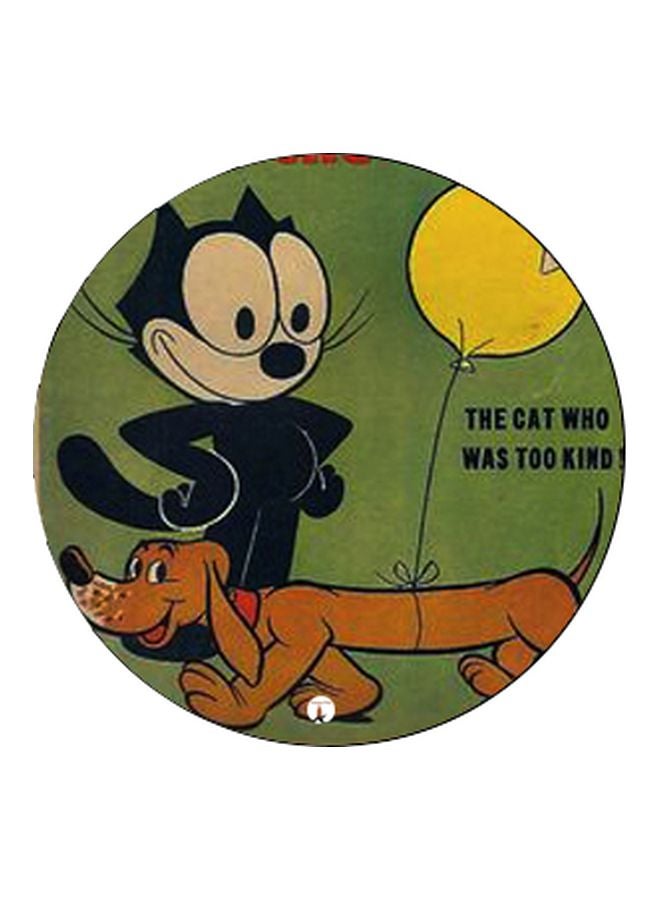 BP Cat Cartoon Printed Pop Socket Phone Holder Green/Brown/Black - Image 2