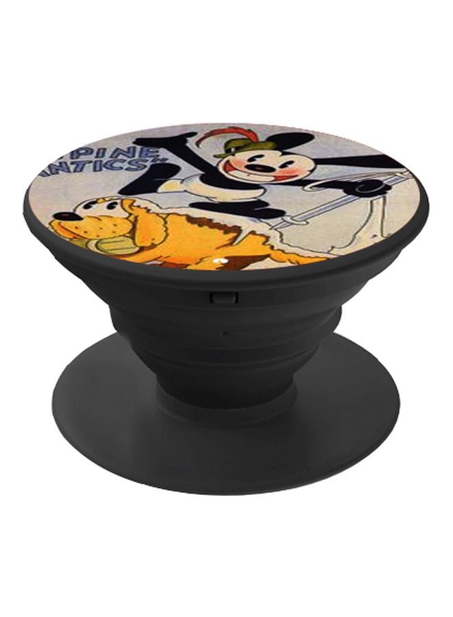 BP Cartoon Printed Pop Socket Phone Holder Grey/Yellow/Black - Image 1