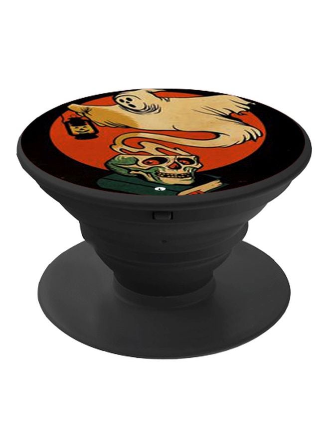 BP Ghost Printed Pop Socket Phone Holder Yellow/Red/Black - Image 1