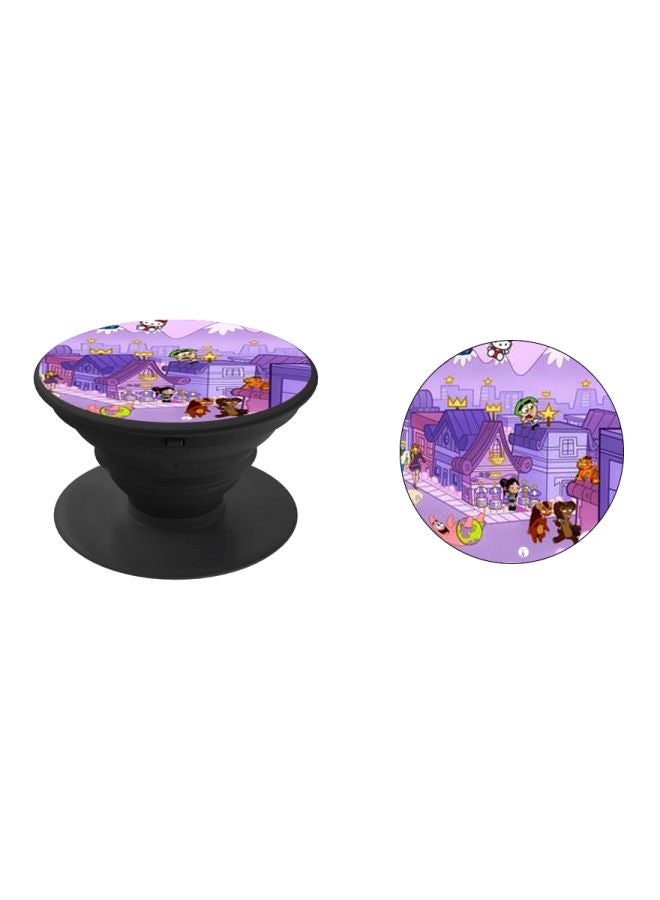 BP Cartoon Printed Pop Socket Phone Holder Blue/Pink/Black - Image 2