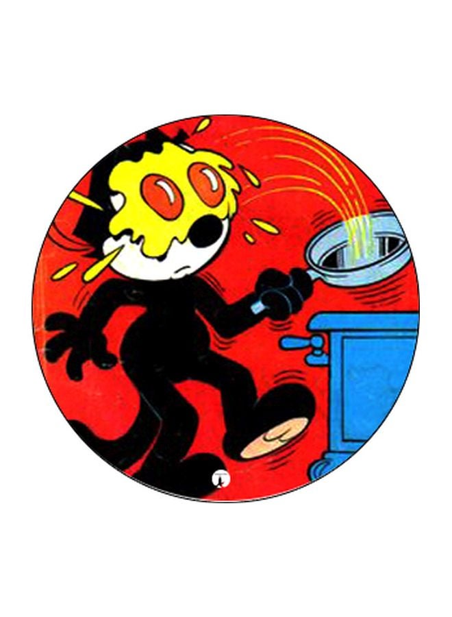 بي بي حامل هاتف على شكل مقبض أصابع منبثق بطبعة رسومات كرتونية أسود/أحمر/أصفر - Image 2