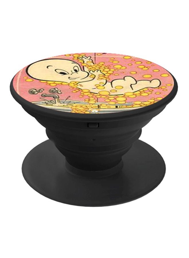 BP Cartoon Printed Pop Socket Phone Holder Pink/Beige/Grey - Image 1
